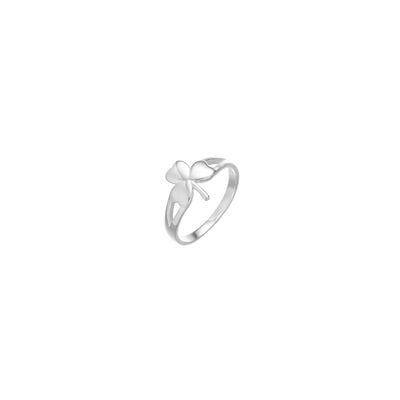 Grá Collection Plain Shamrock Ring Sterling Silver
